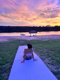 Enjoying the beautiful sunset