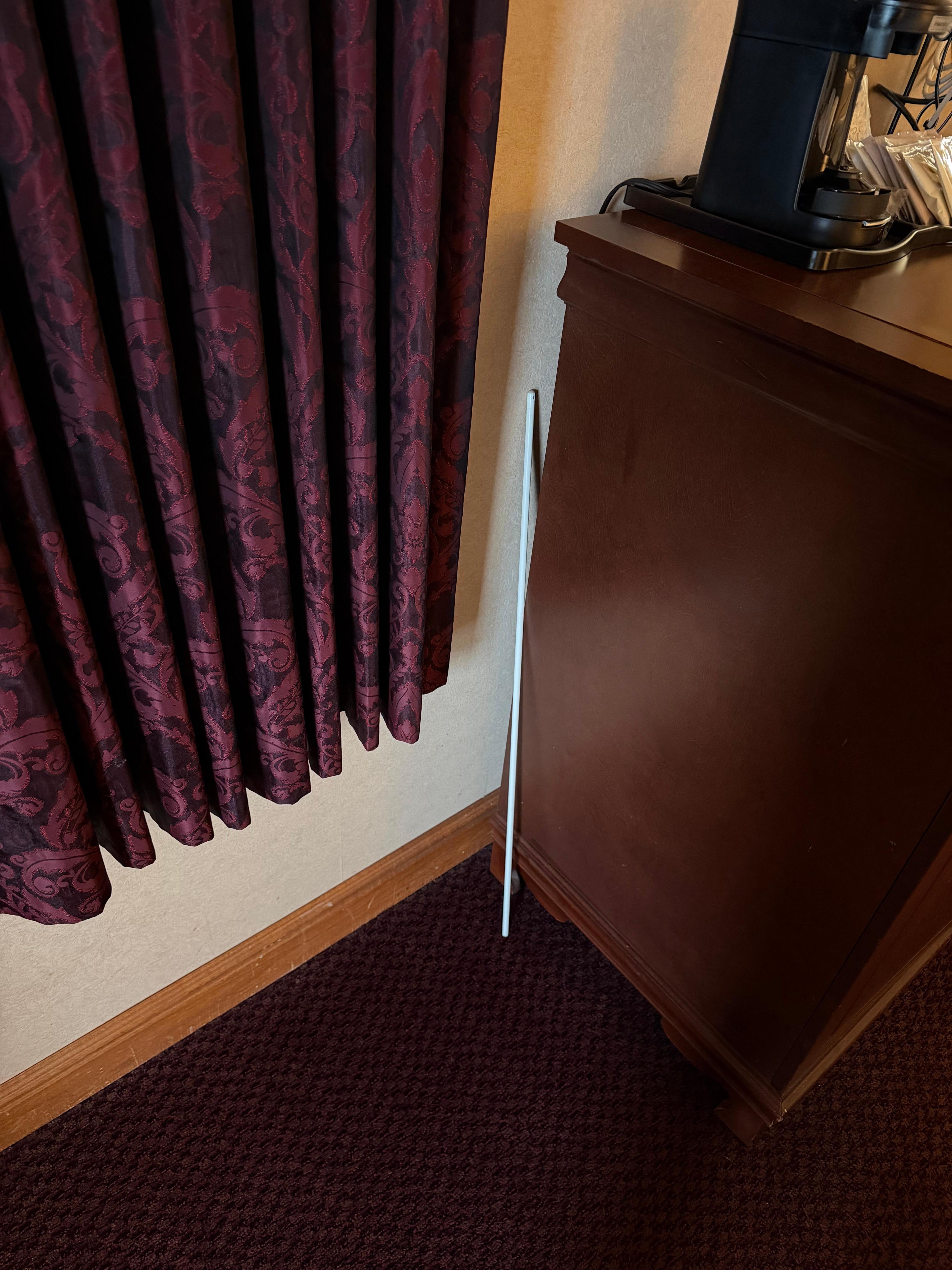 Broken curtain guide