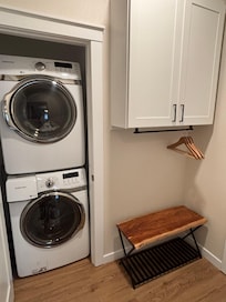 Full size stackable washer and dryer