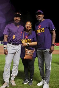 Spikes Home Game.  Adonis Forte #8 played for the Spikes.  We had a great experience!