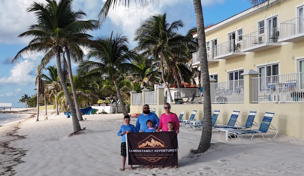 On the beach in front of property 