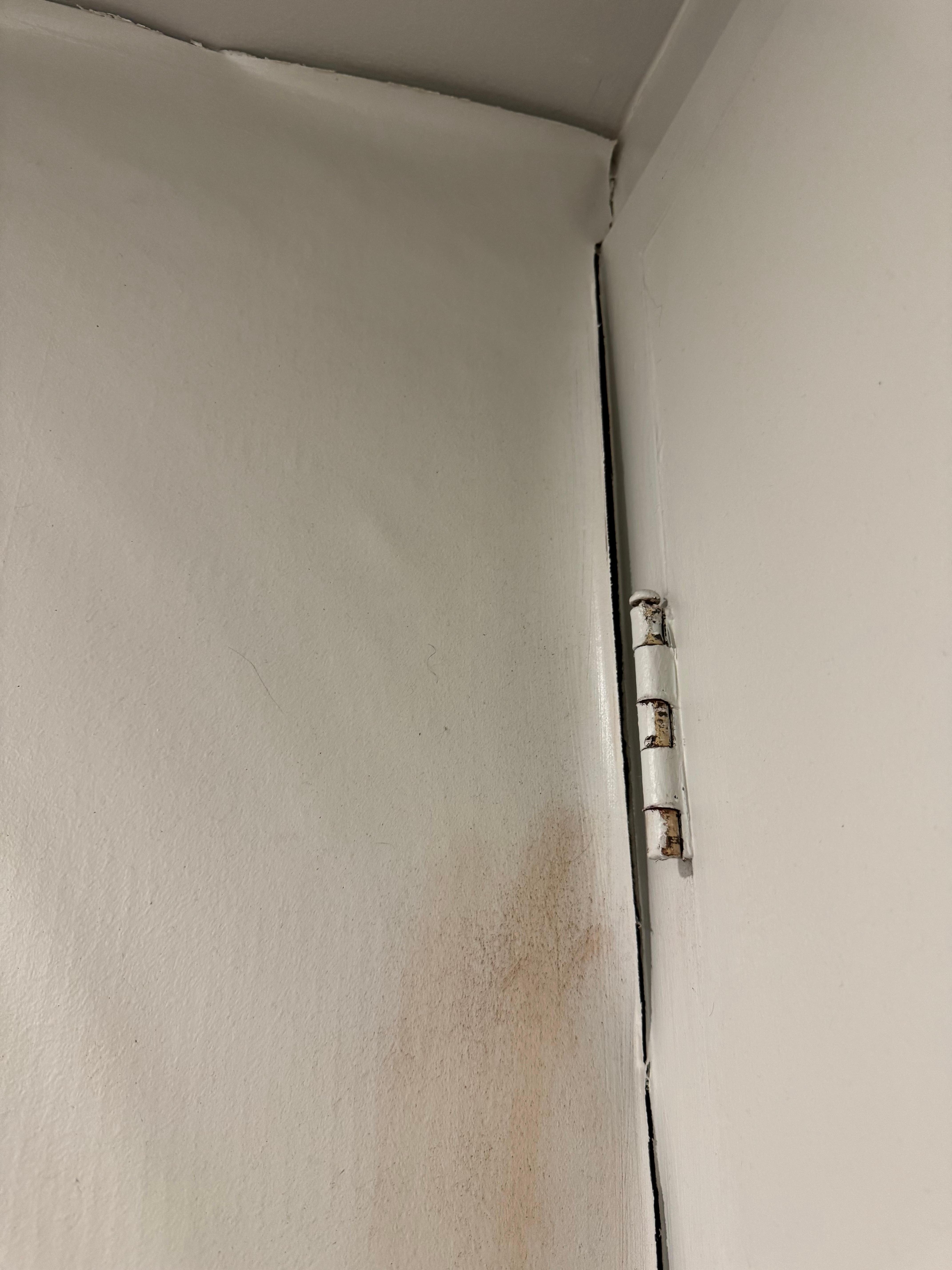 Le derrière de la porte de la salle de bain 