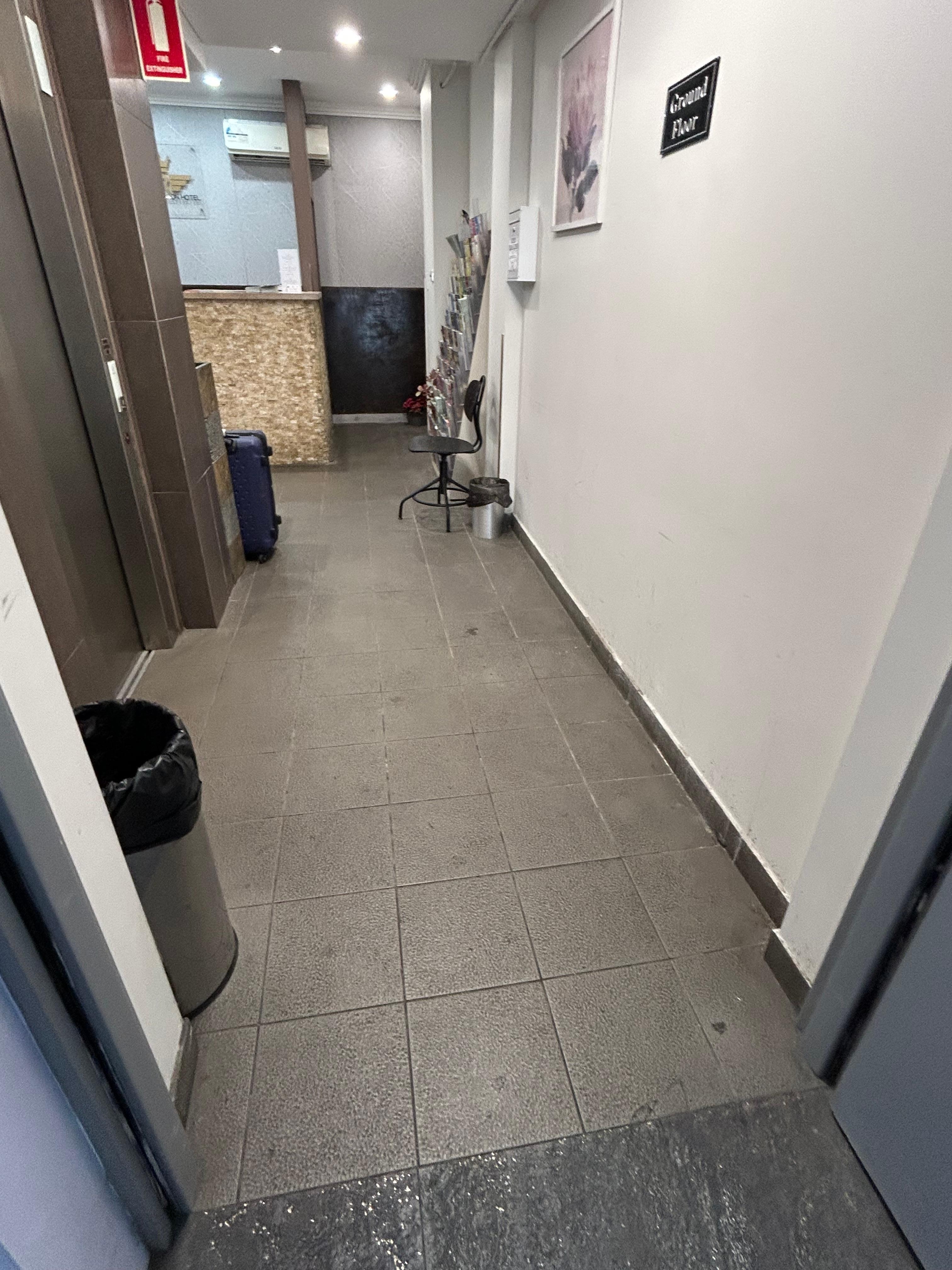 Dirty reception area