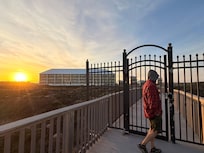 Sunset behind the condo