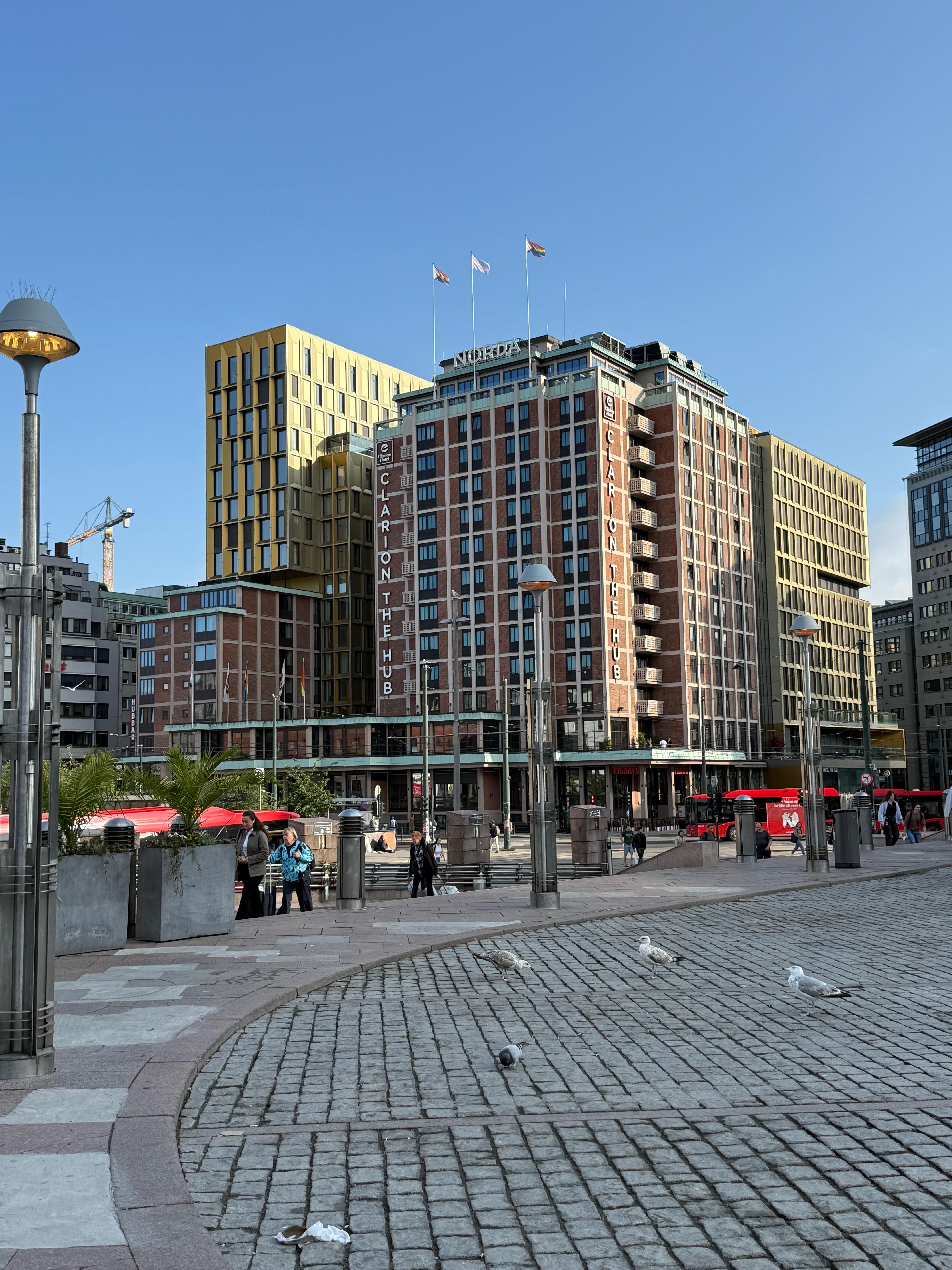 In the middle of the city center.