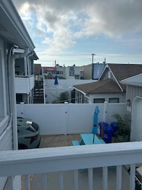 Looking towards the boardwalk from the back deck. 2/2