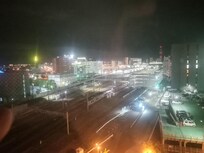 Veiw from the room over the station area at night
