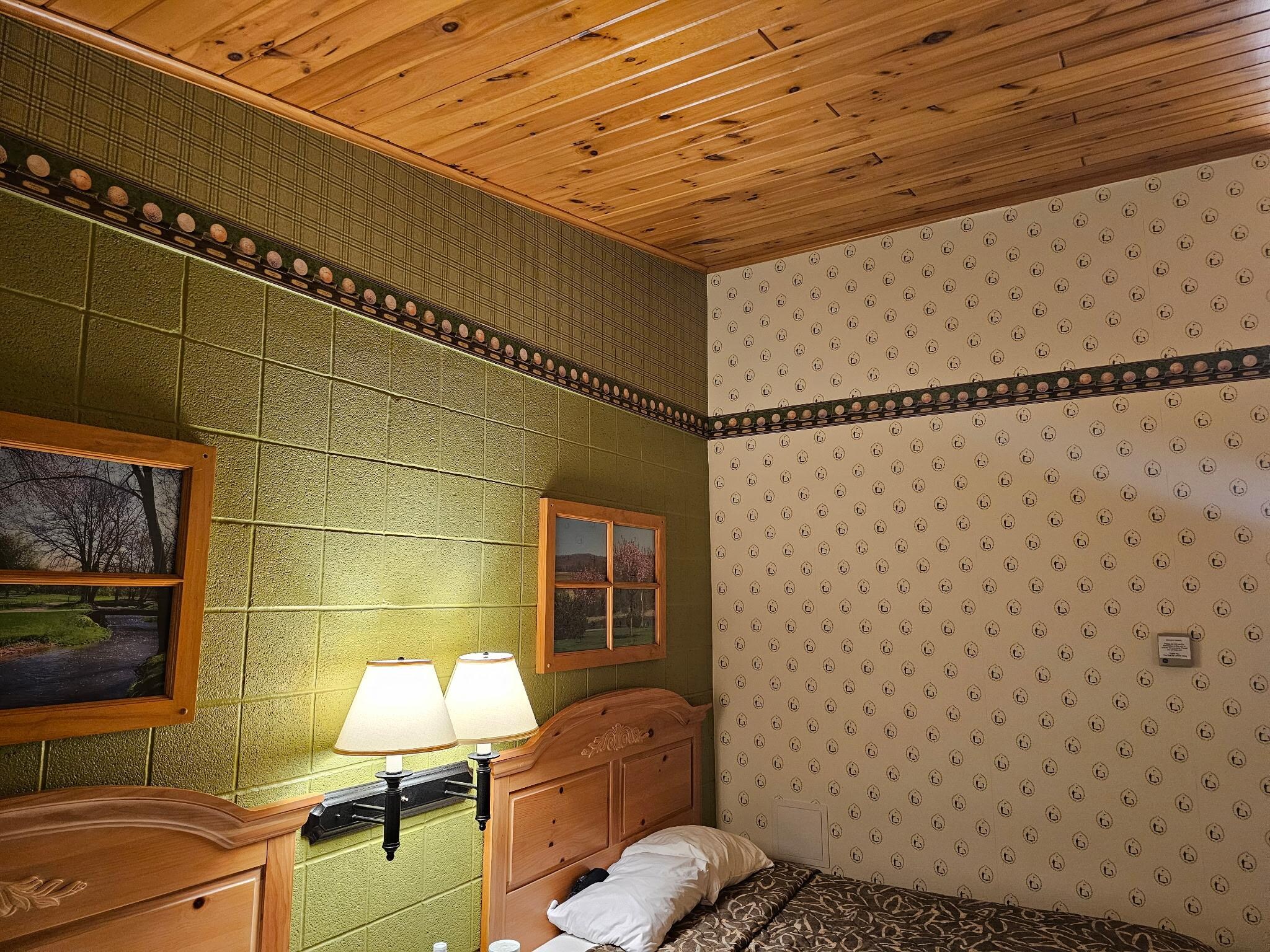 Interior of room. Decor is dated but functional