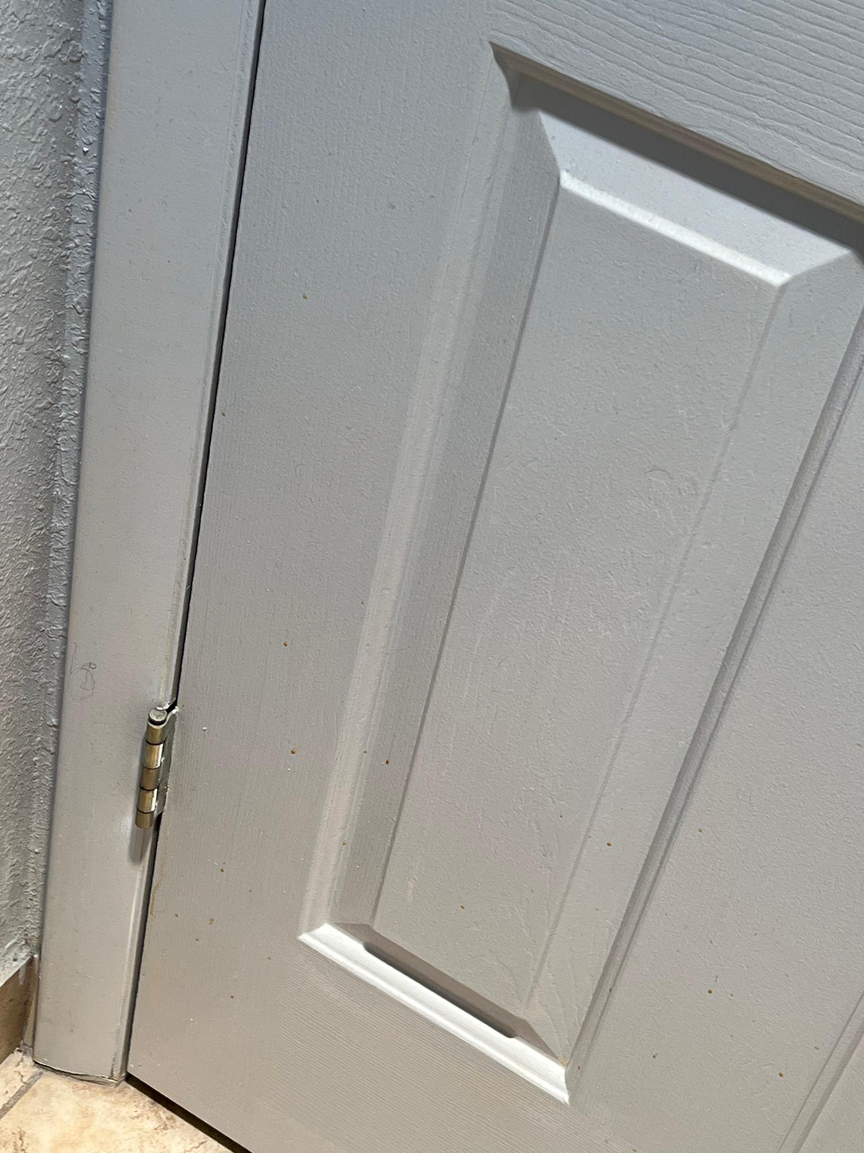 Stains on bathroom door