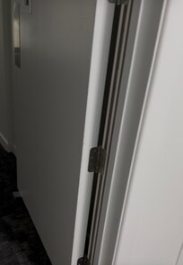 Ground floor fire door wedged open