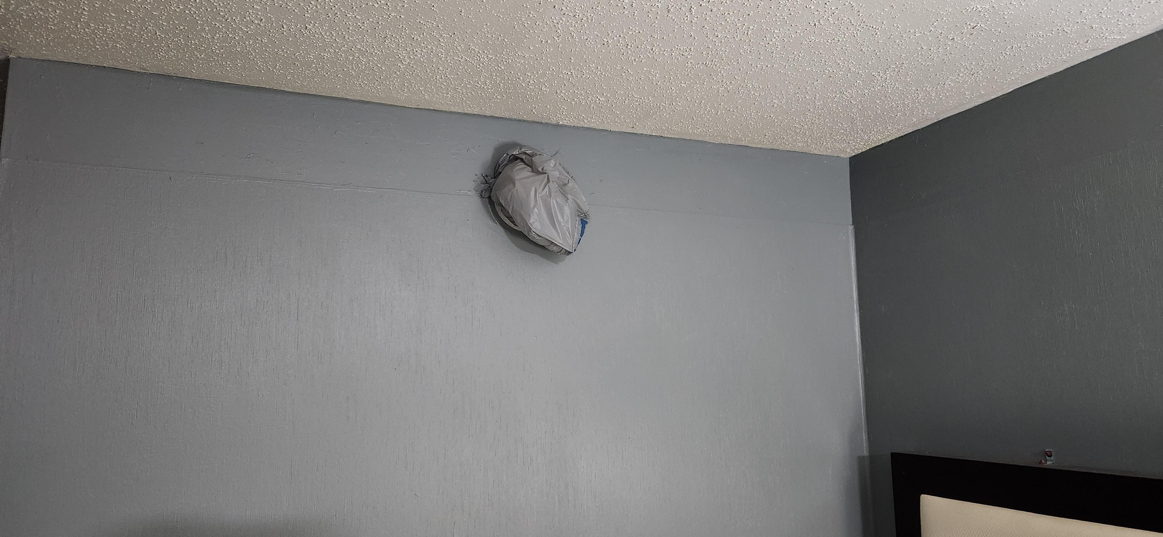 Fire detector covered