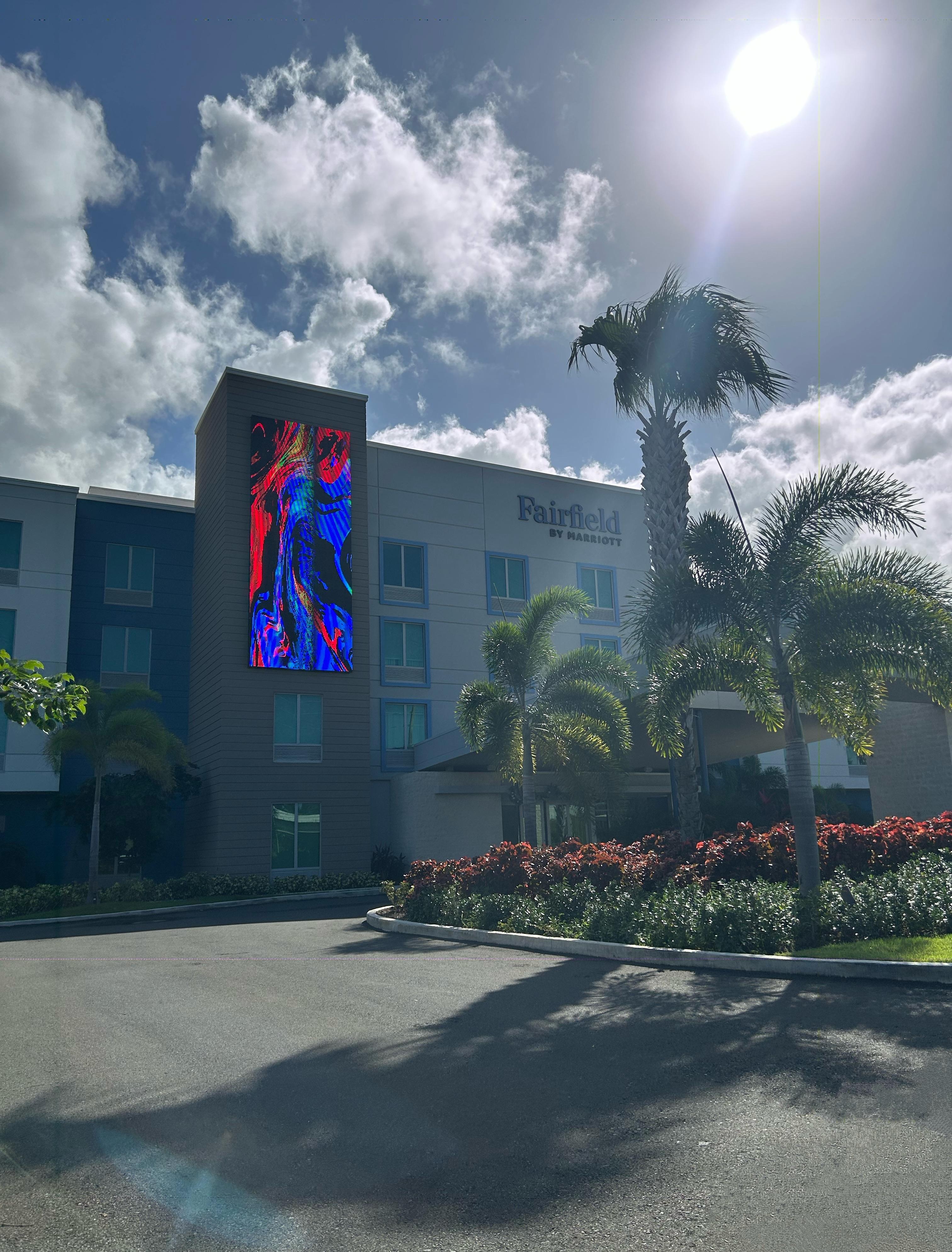 Front entrance across the street from Luquillo Beach 