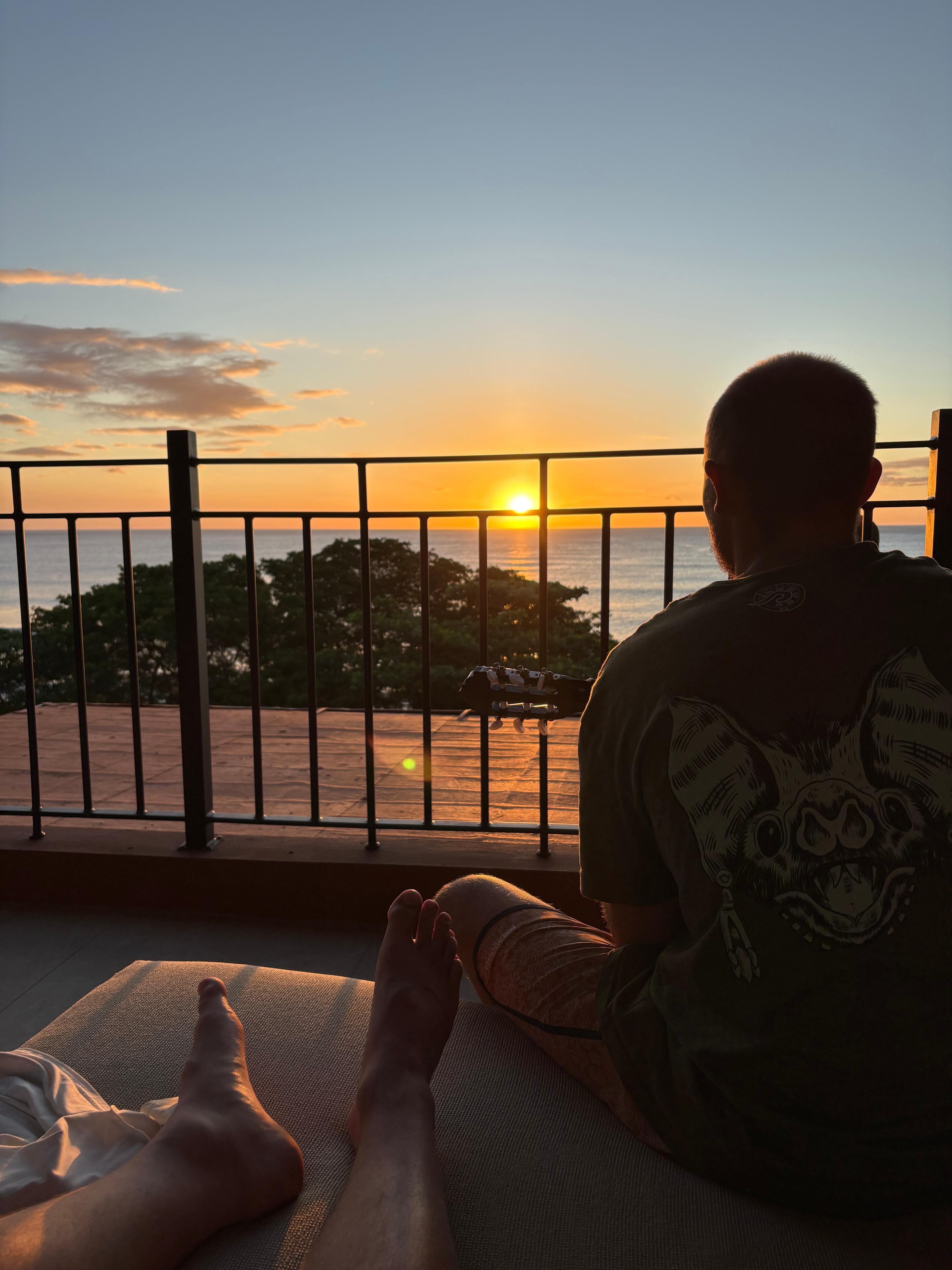 Sunset from the upper deck