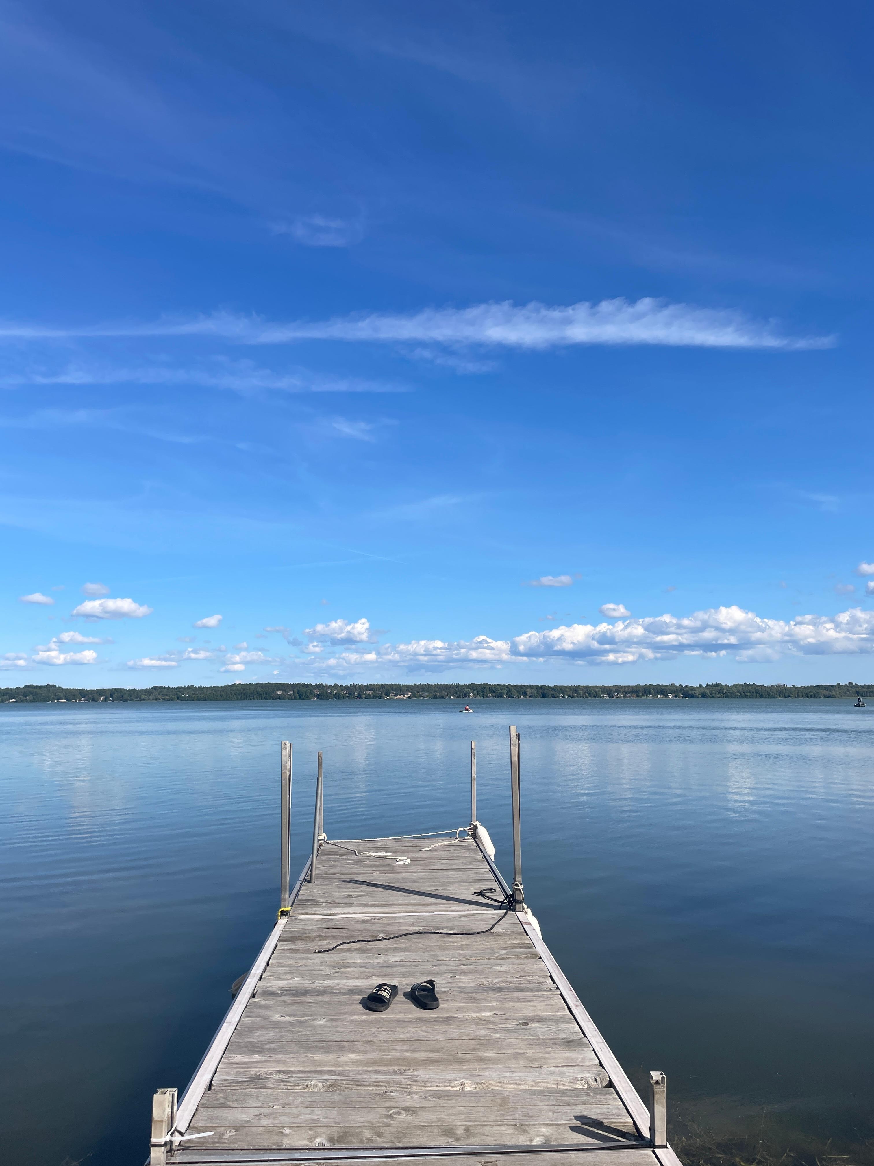 The water off the dock is not swimable