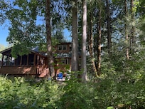 Back of cabin from river