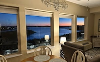 The cozy little sunroom with beautiful view.