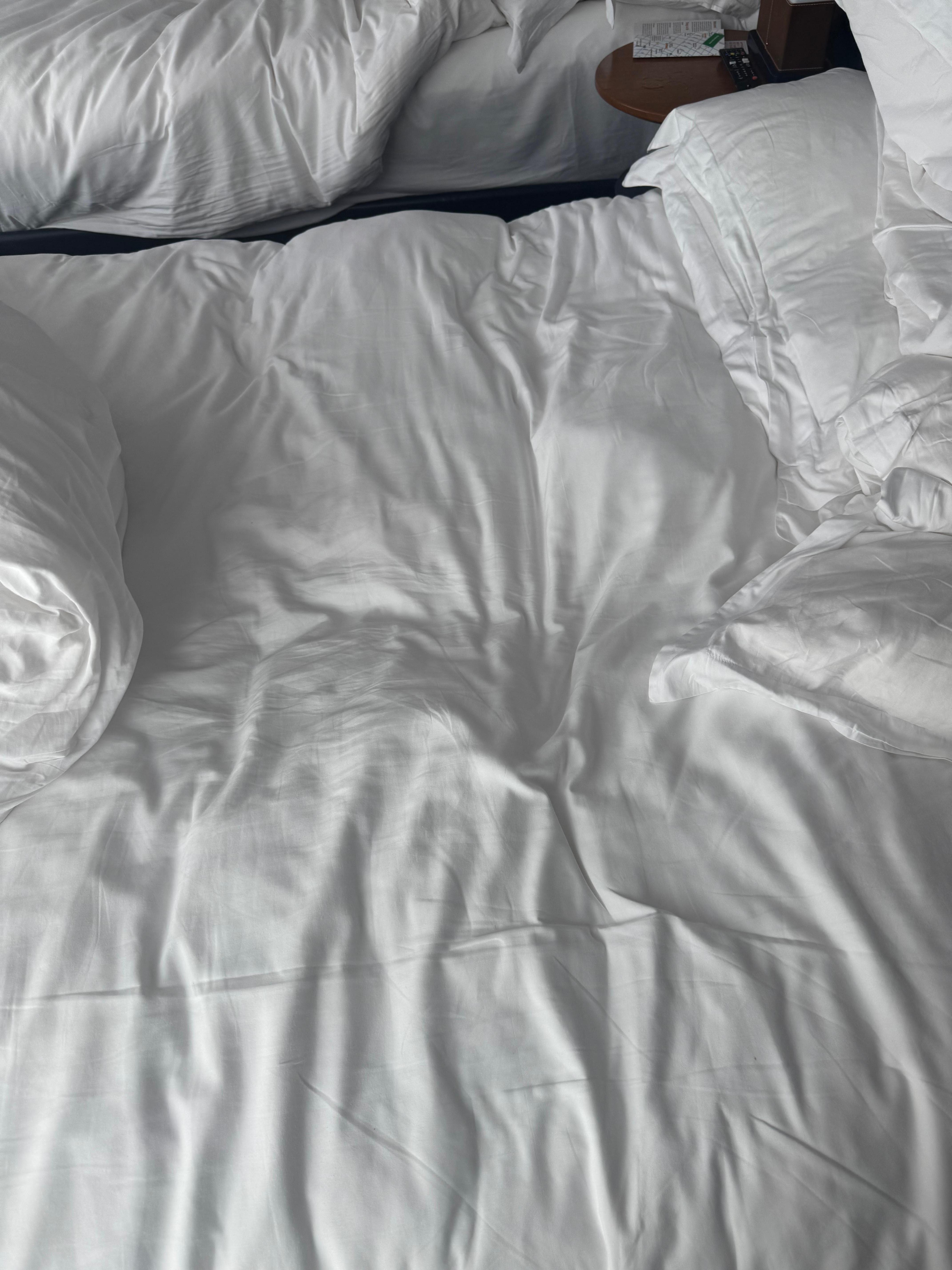 New mattresses are needed in the room I was in.
