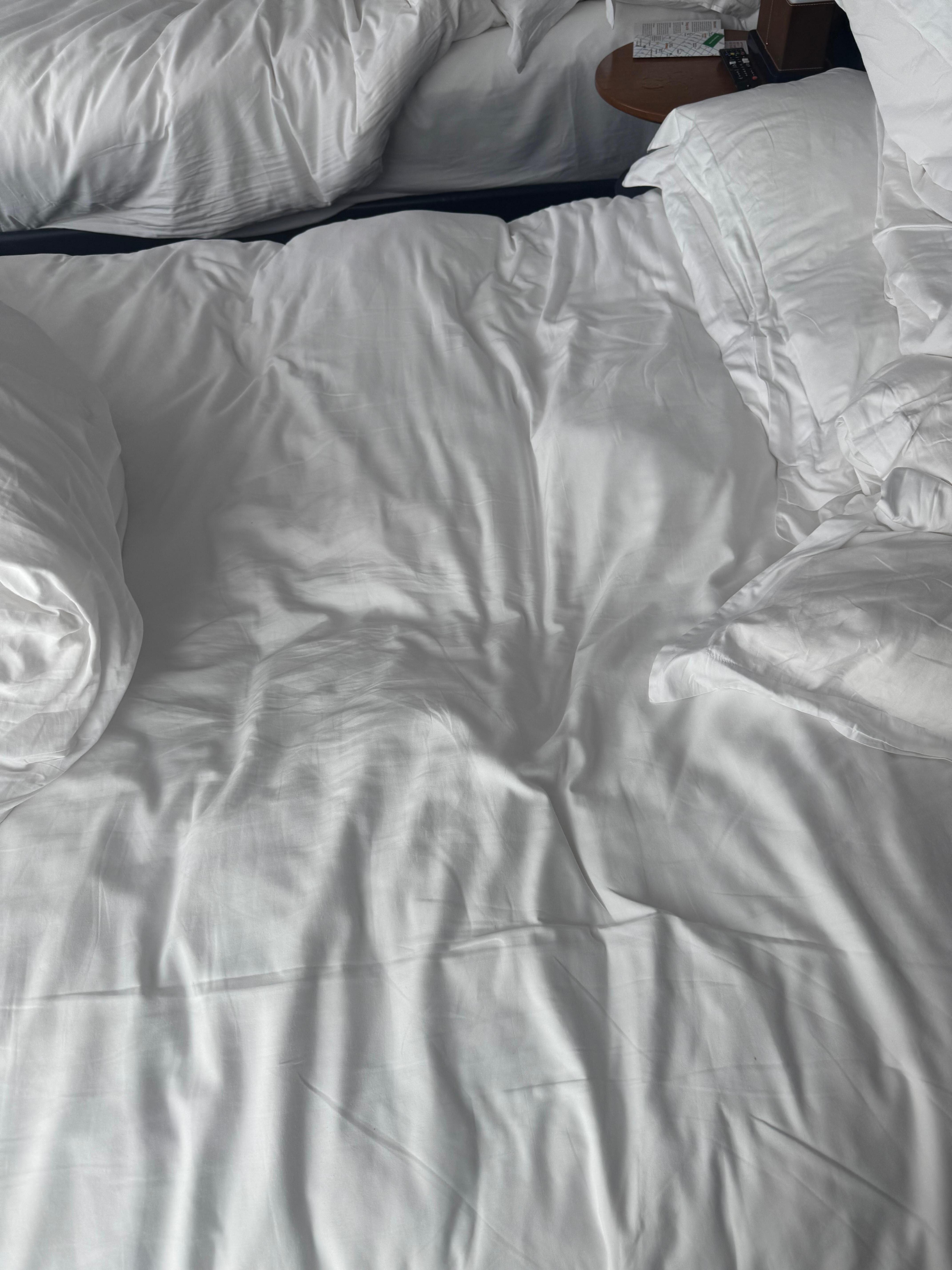 New mattresses are needed in the room I was in. 