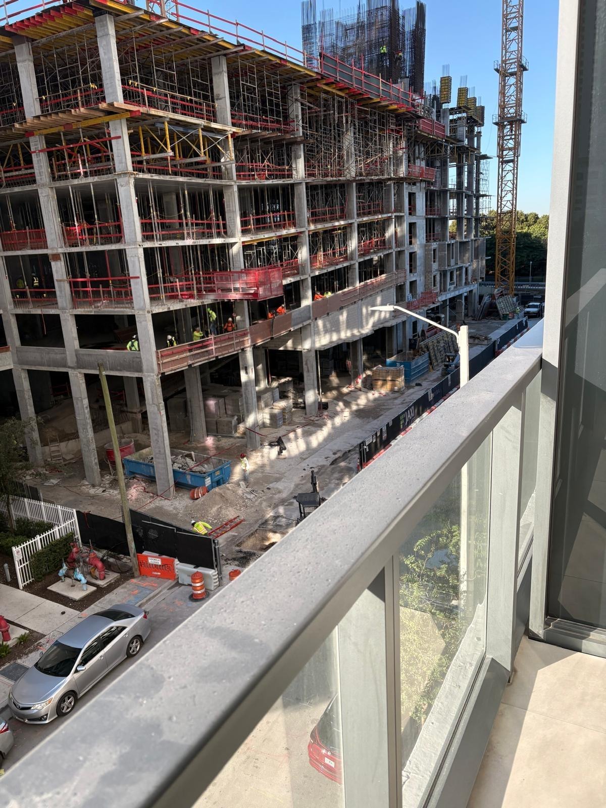 The view from our balcony at 8.00 Saturday morning.