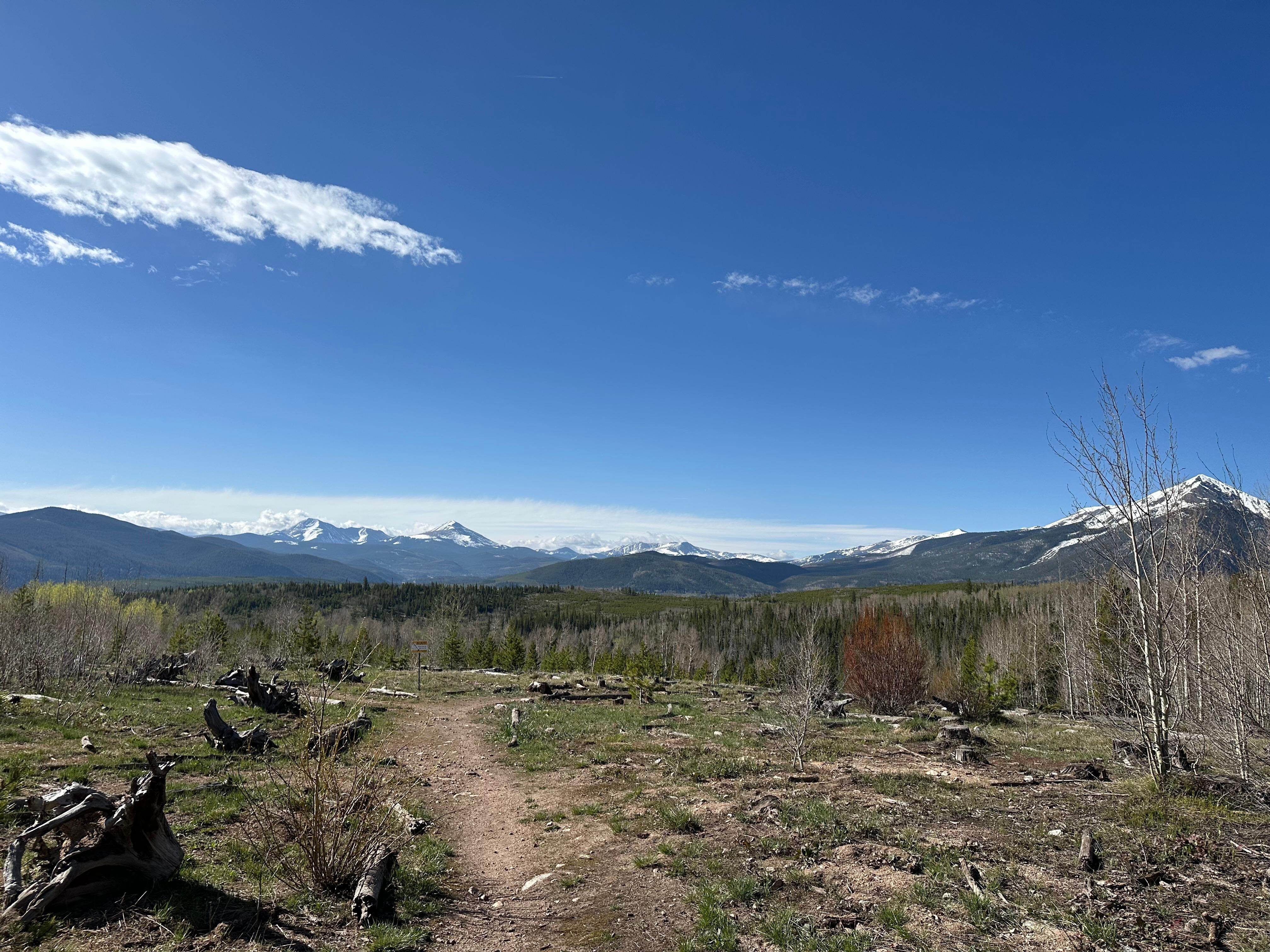 Hiking out the back door. 