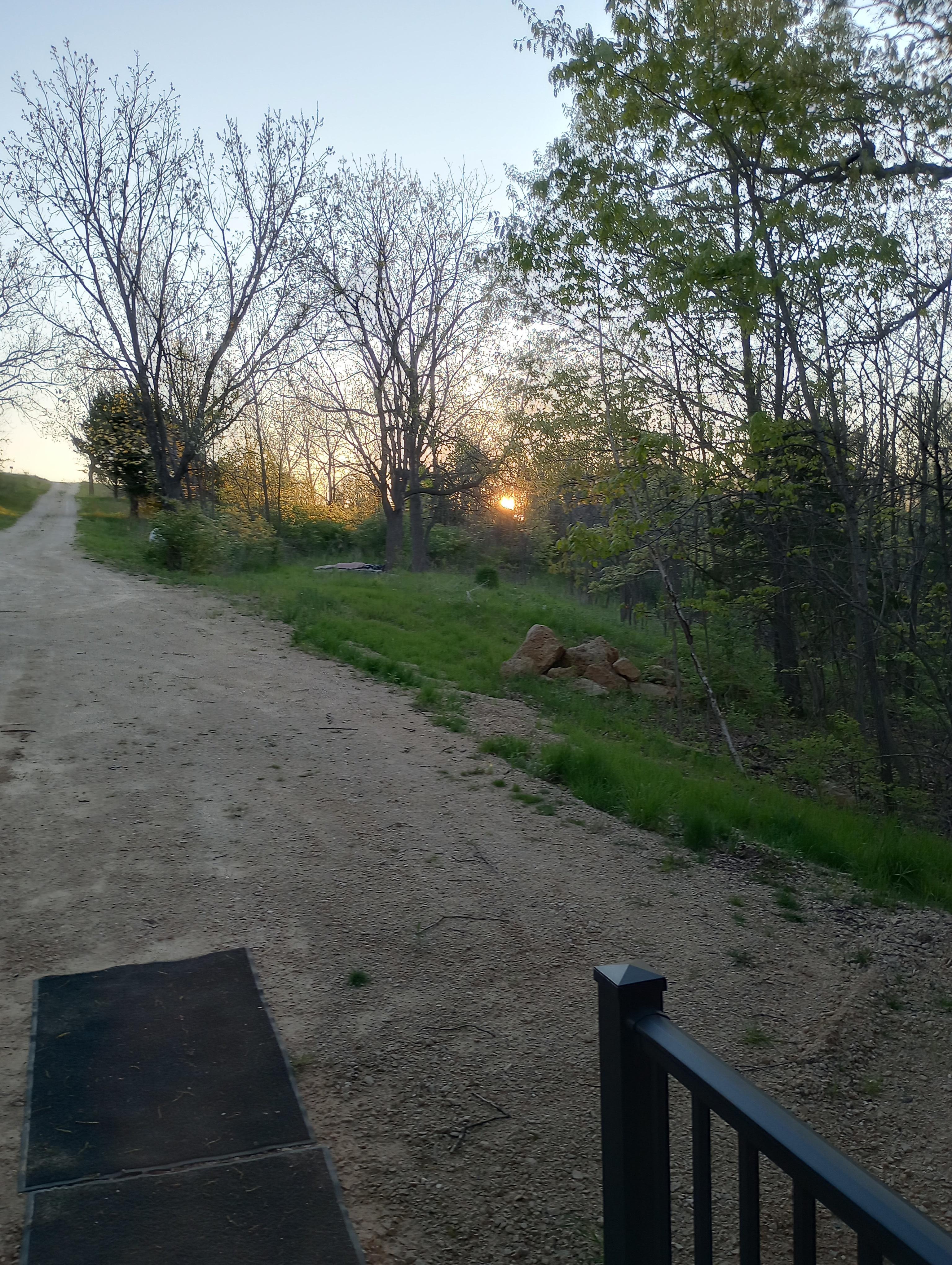 Sunrise from front door 