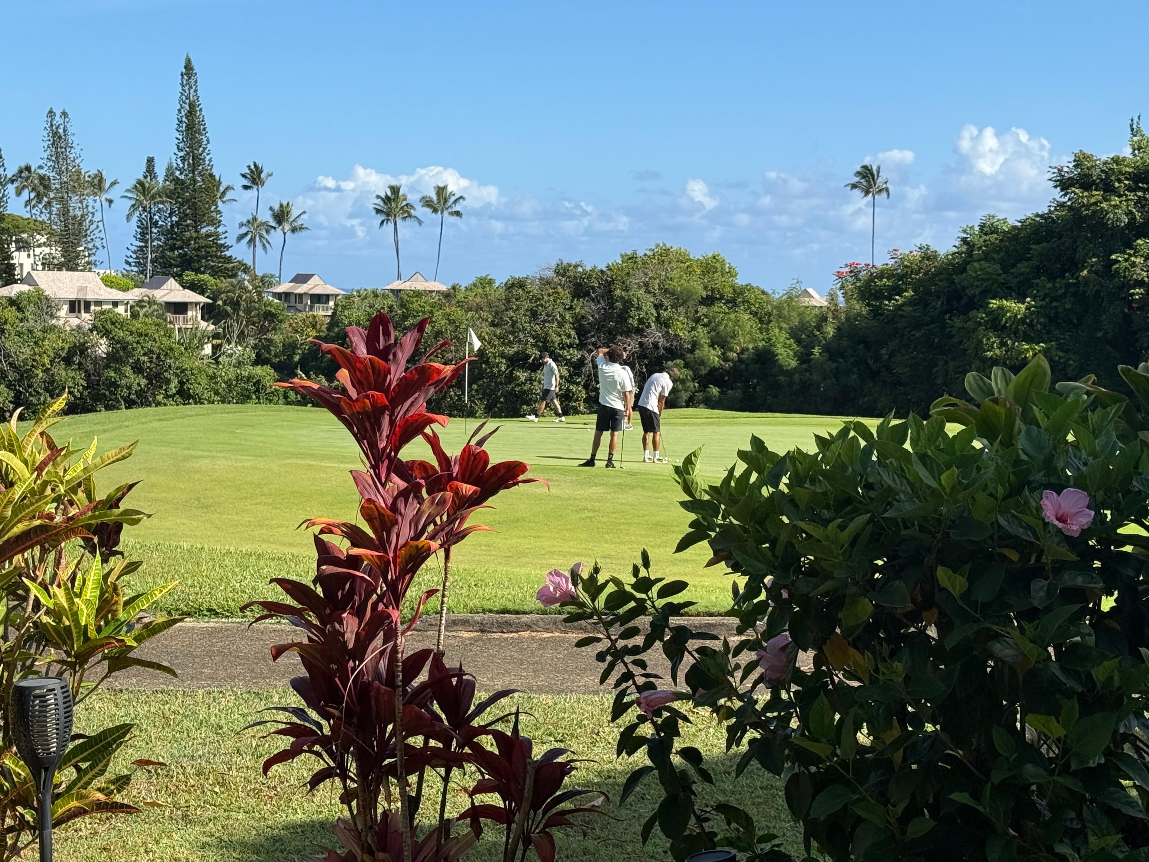 Watch the golfing action from the lanai