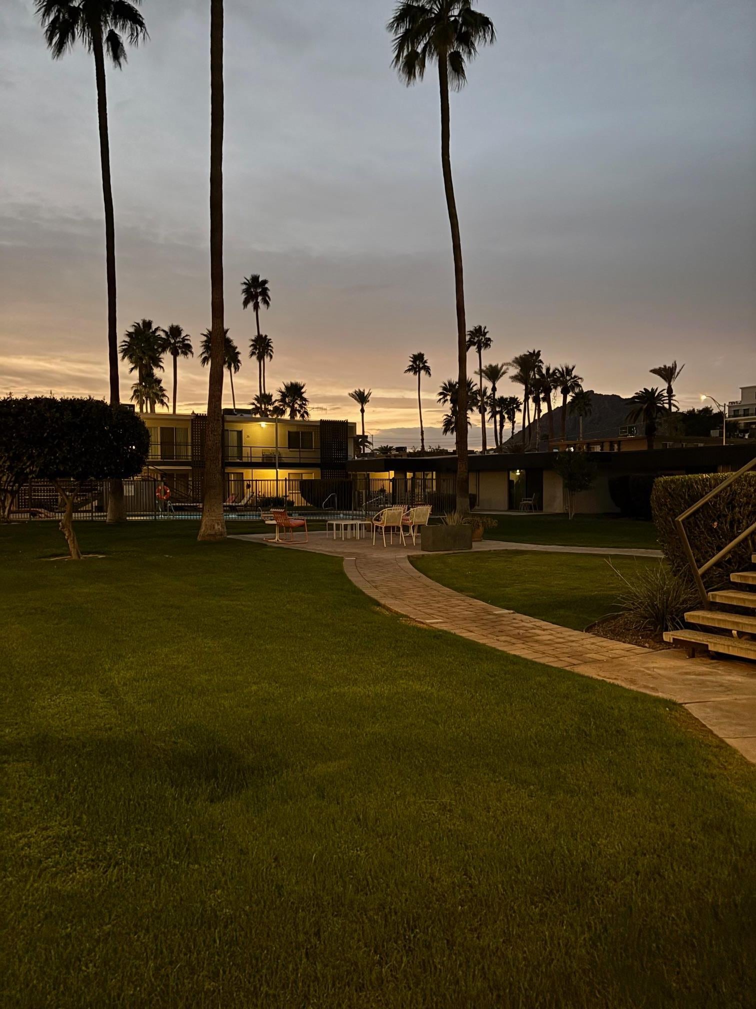 Camelback Mtn. @ Sunset from the Lawn.