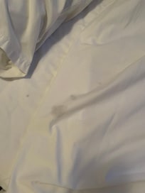 Dirty stained sheets.