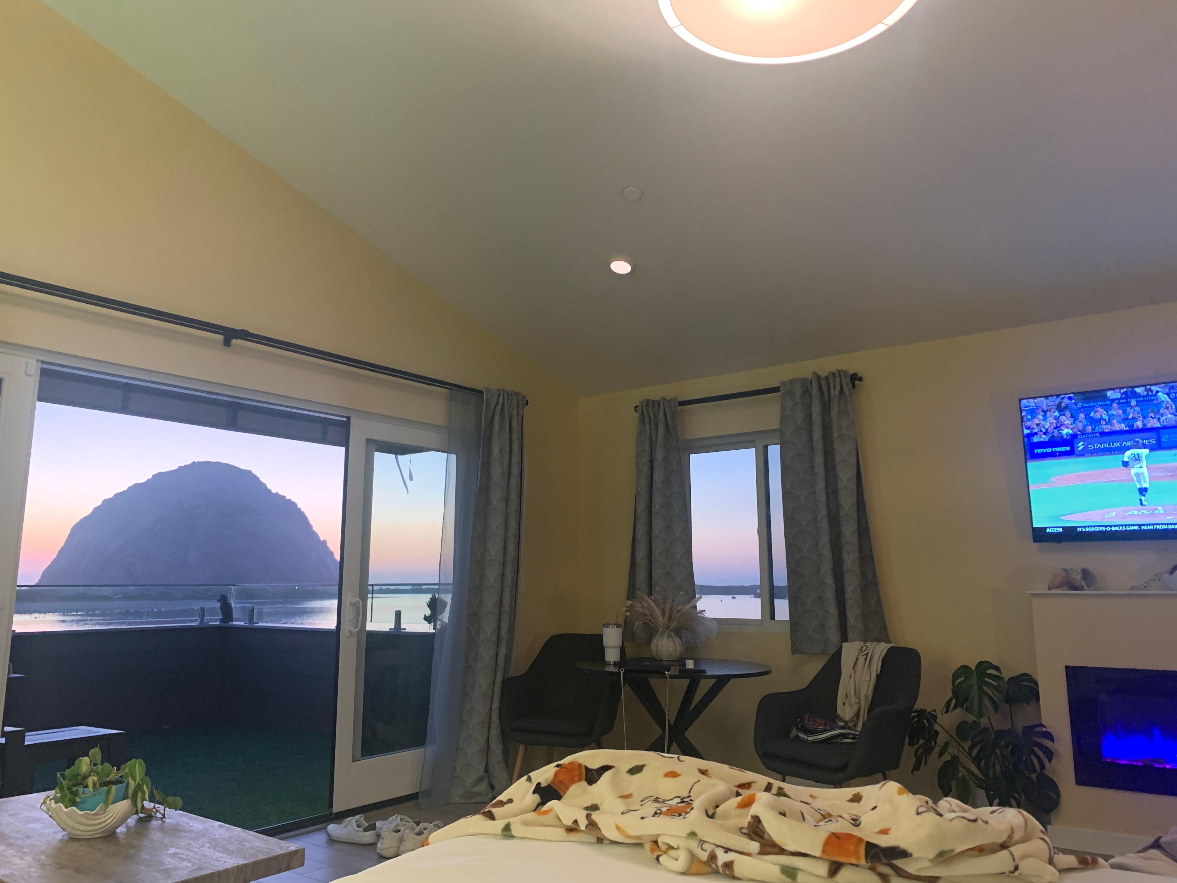 Awesome view from bed out the sliding doors!