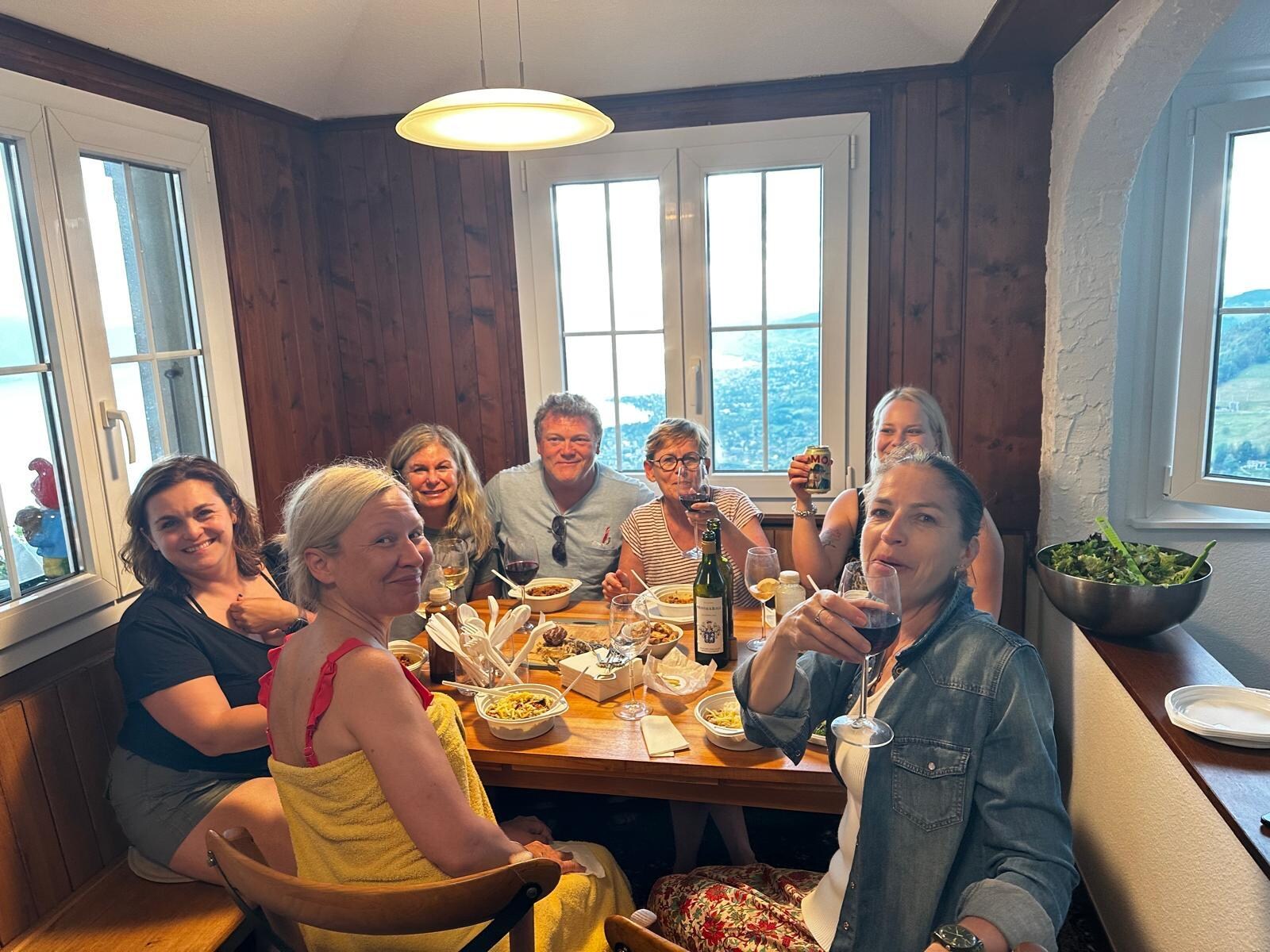 We had a great family dinners at the chalet.