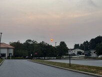 Sunrise on a cloudy day