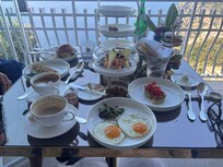 Breakfast! Everything was exquisite and delicious. Quality ingredients!!