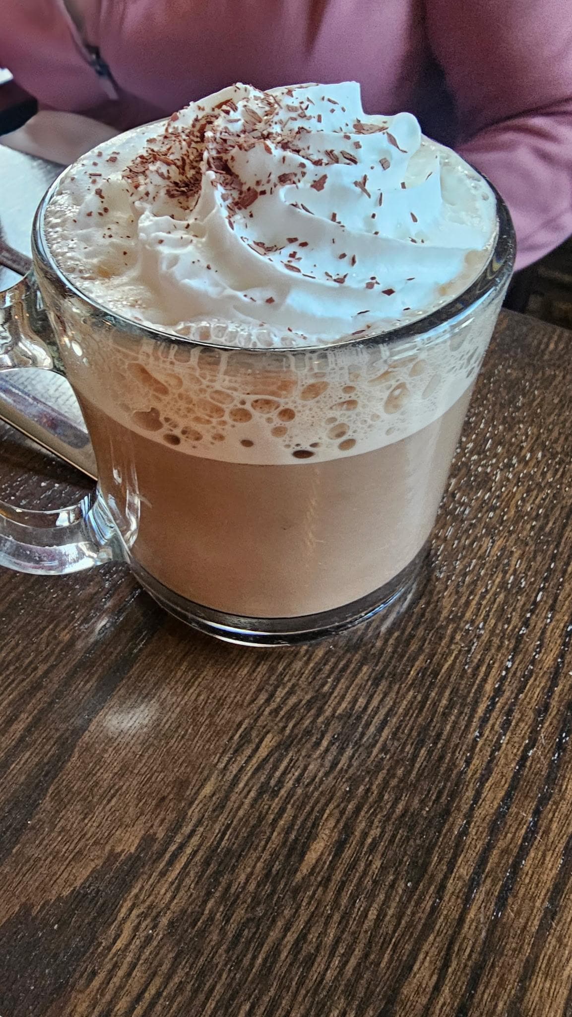 Hot cocoa from the drinks menu