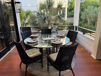 Cosy outside dining table