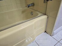 Gross bathroom. Shower only let a trickle of water out. Cold water only. Toilet clogs easily.