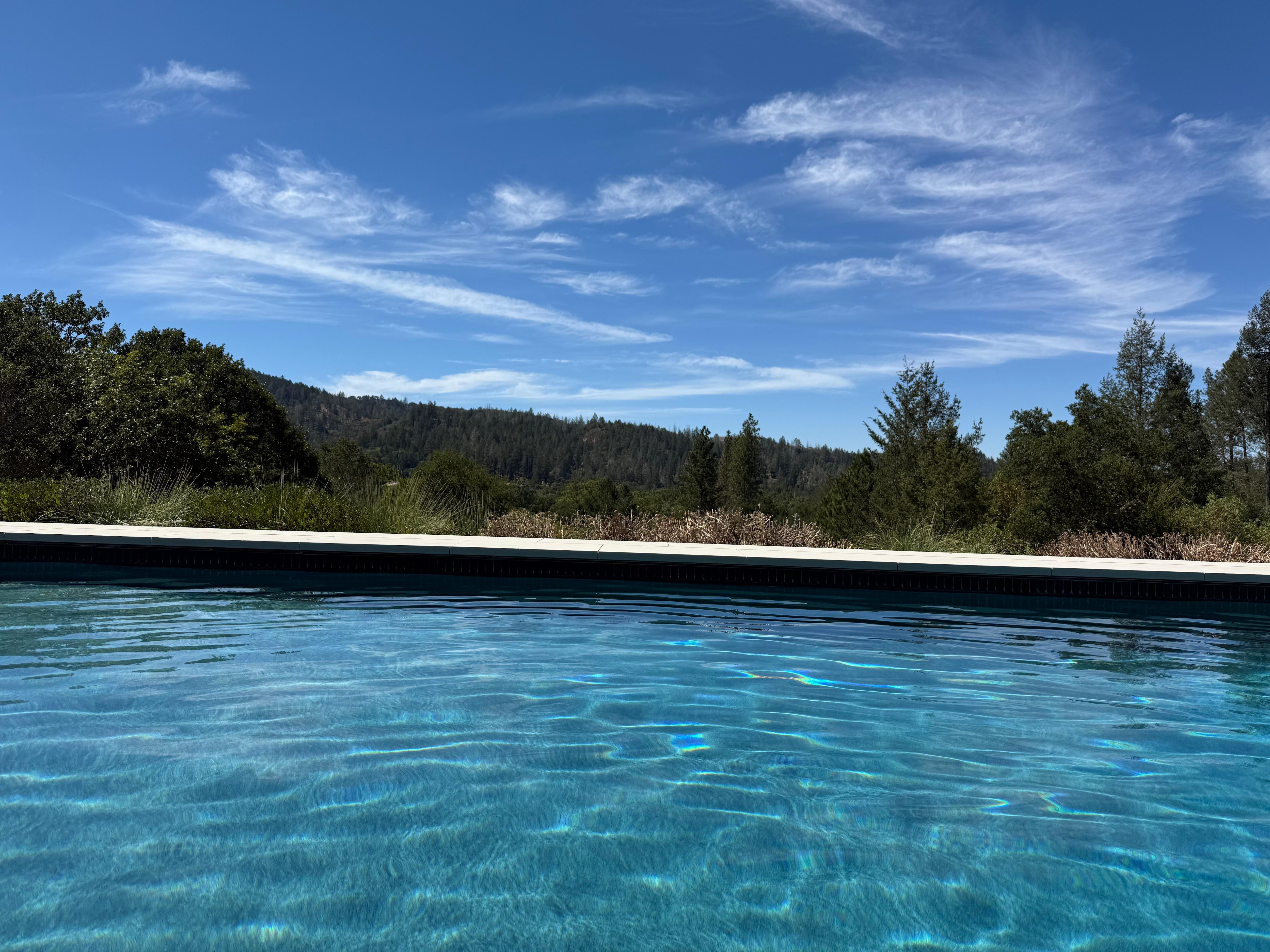 perfect and very private view for morning coffee, evening cocktails or a day in the pool