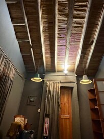 Beautiful tall ceilings in room