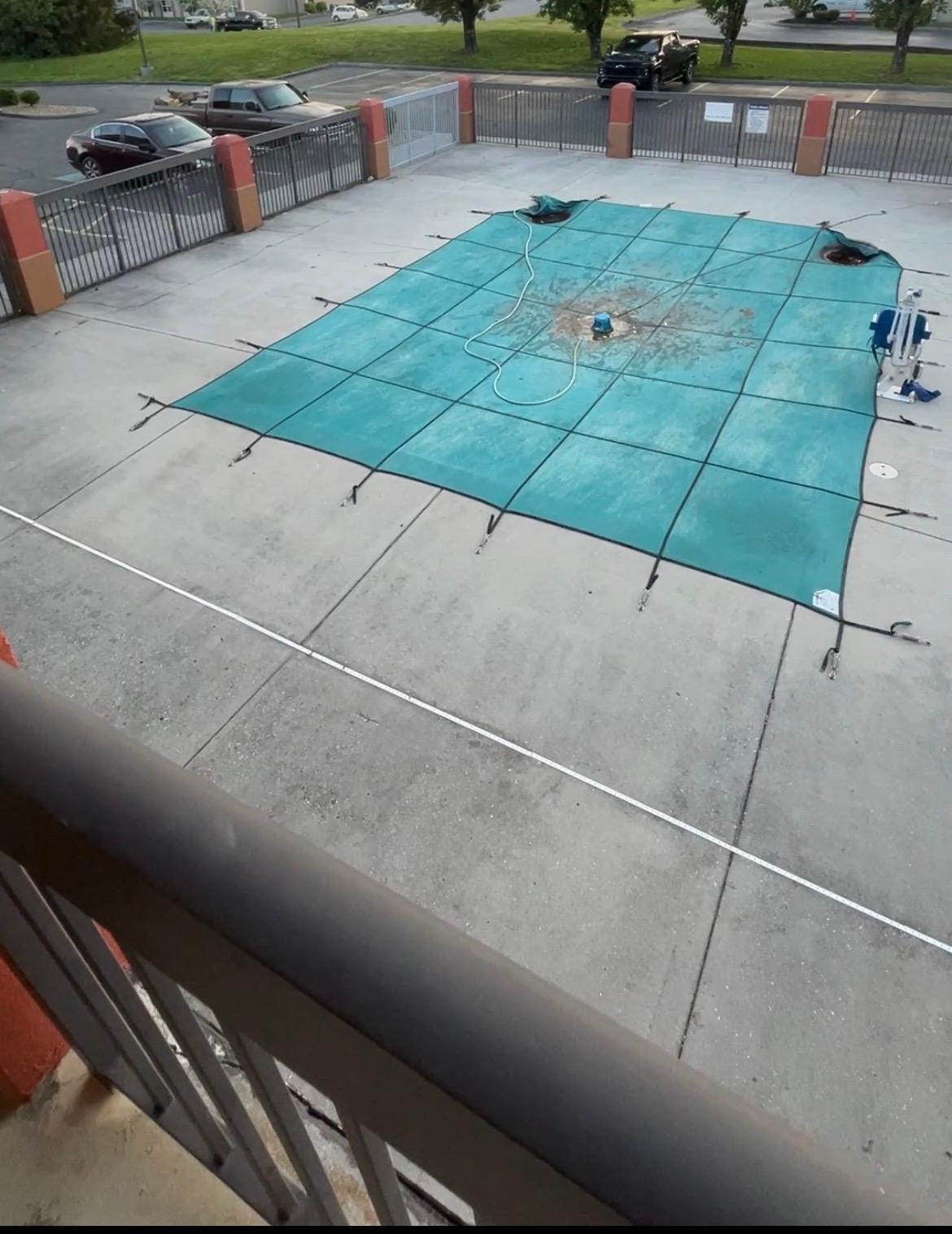 Poolside view just outside my door. Looks like it is permanently closed.