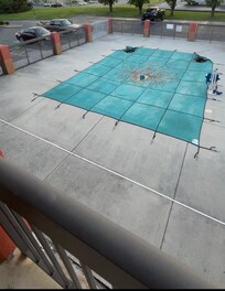 Poolside view just outside my door. Looks like it is permanently closed.