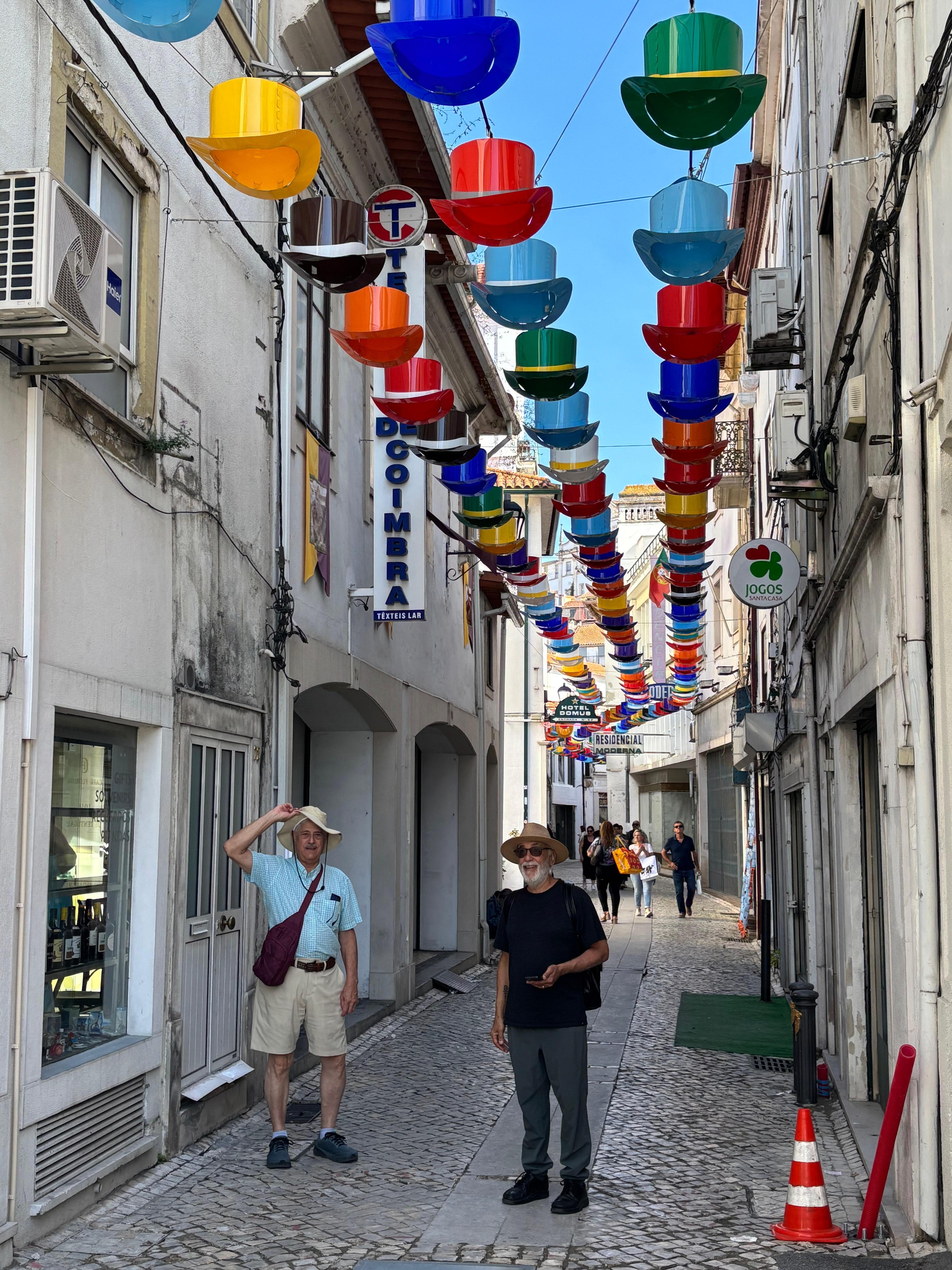 The road across the street from the hotel leading into the city