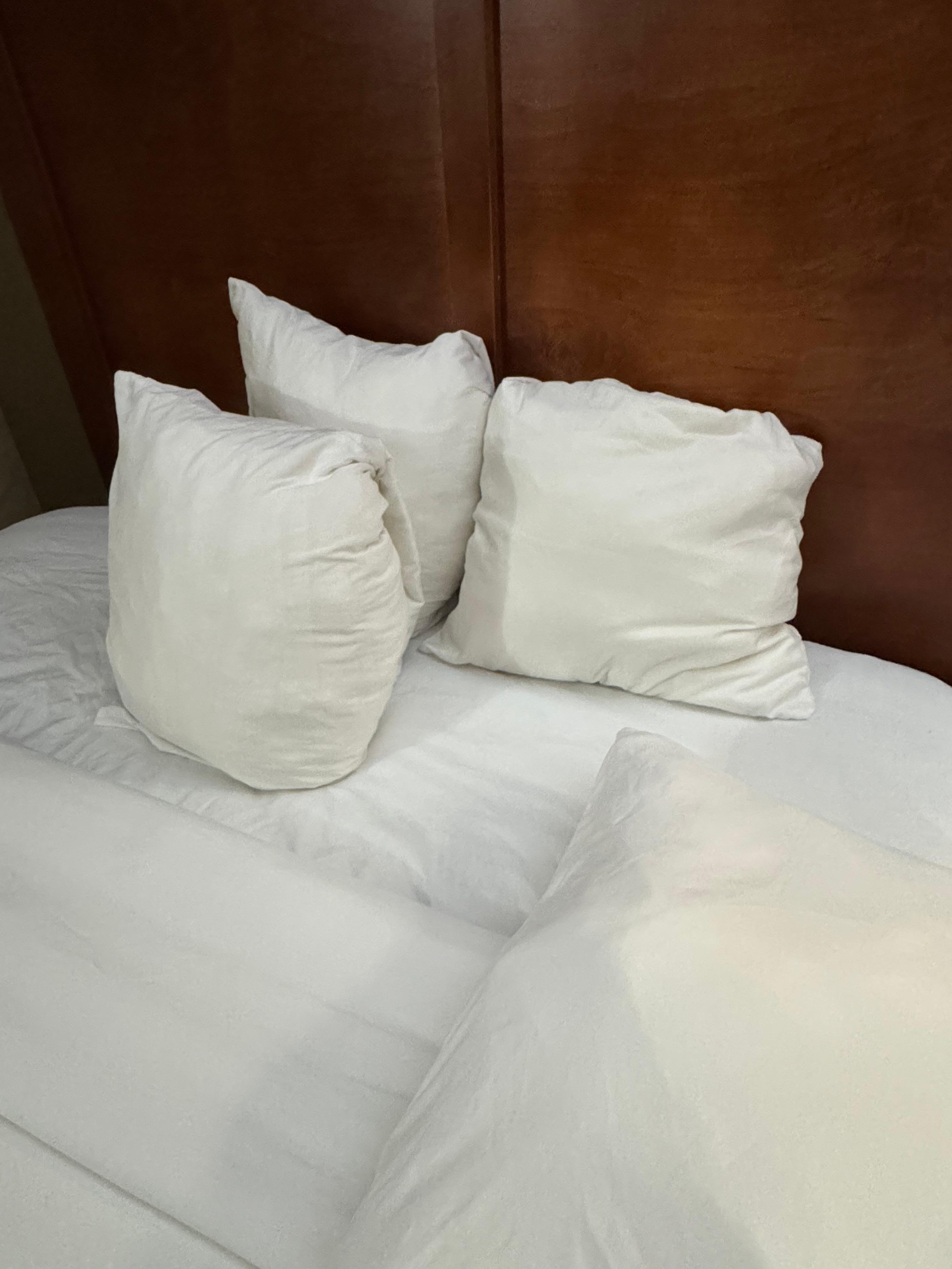 Pillows had seen their better days