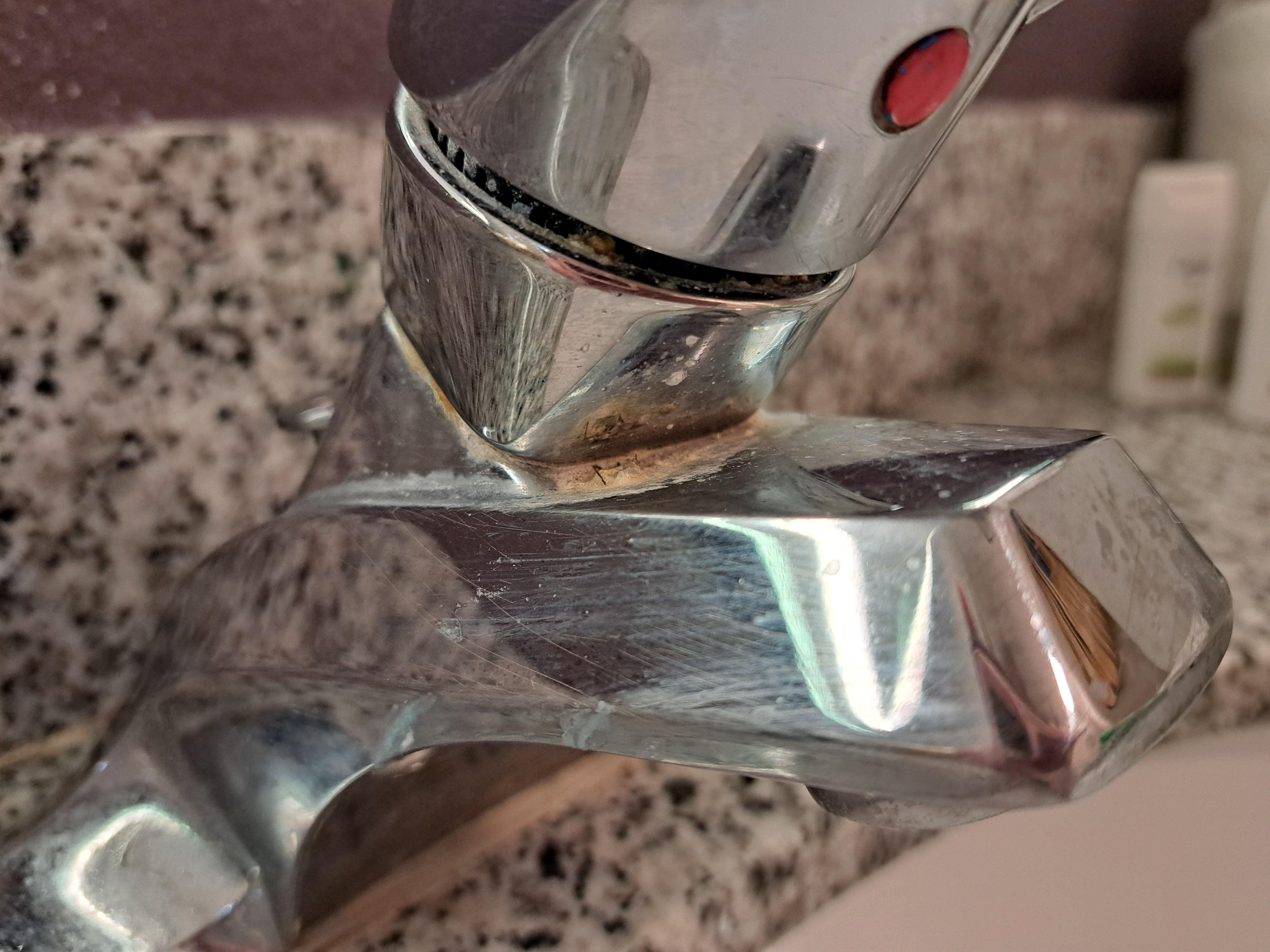 Dirty sink faucet