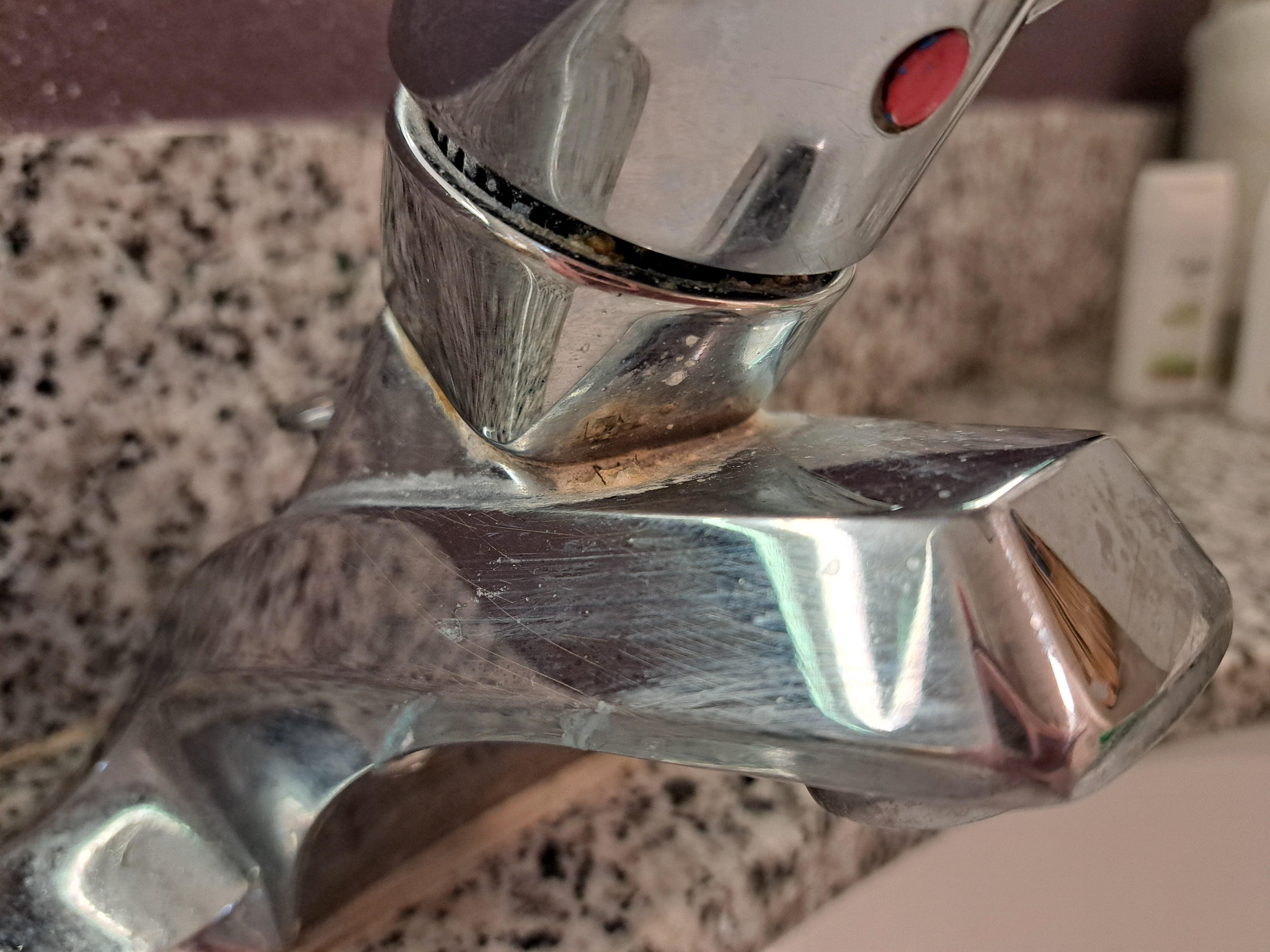 Dirty sink faucet