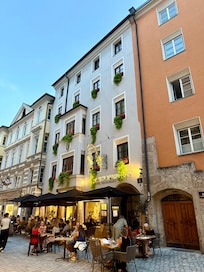 Exterior of the hotel.