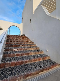 The stairs....deep and not steep.