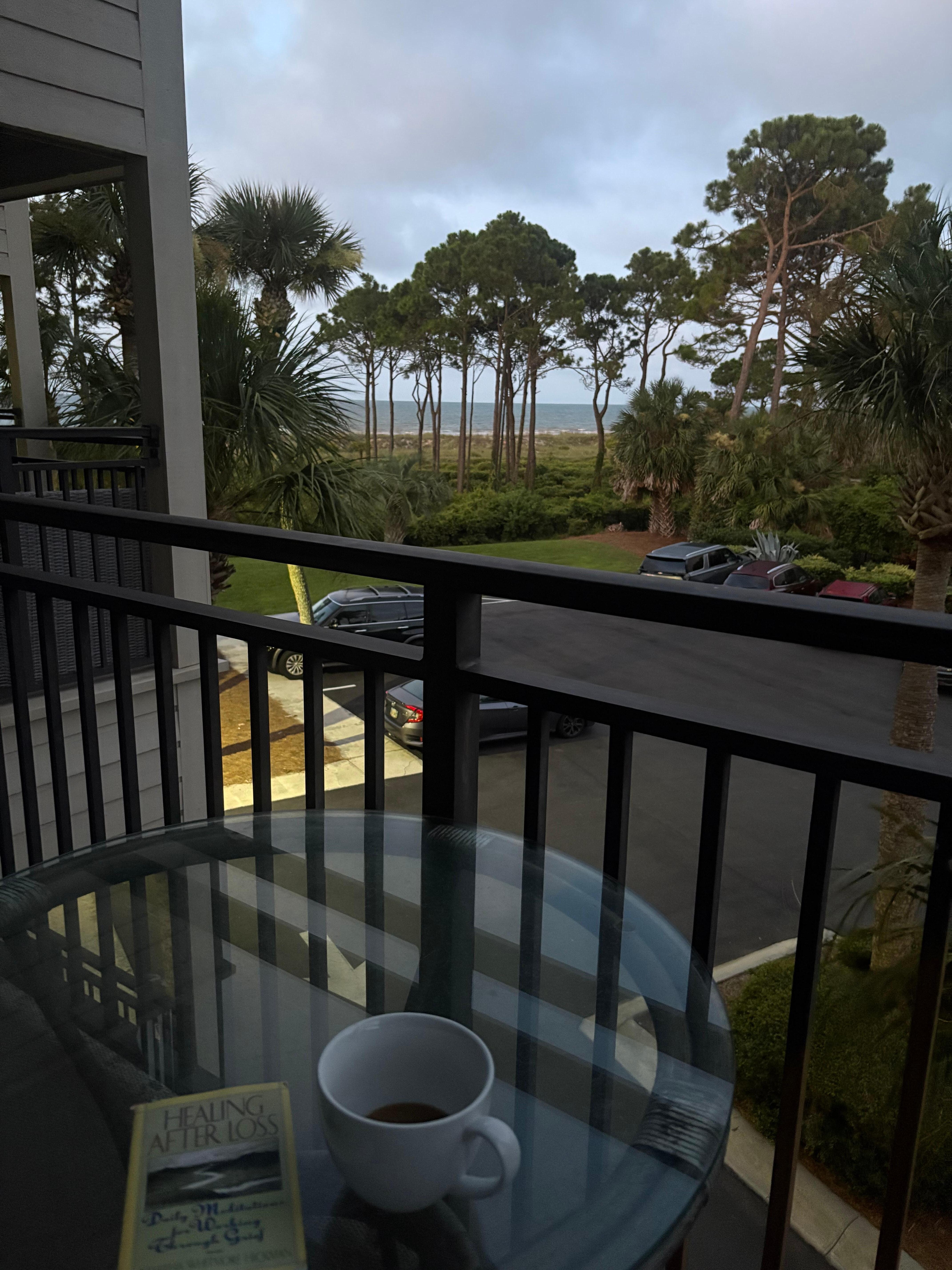 View from balcony. 