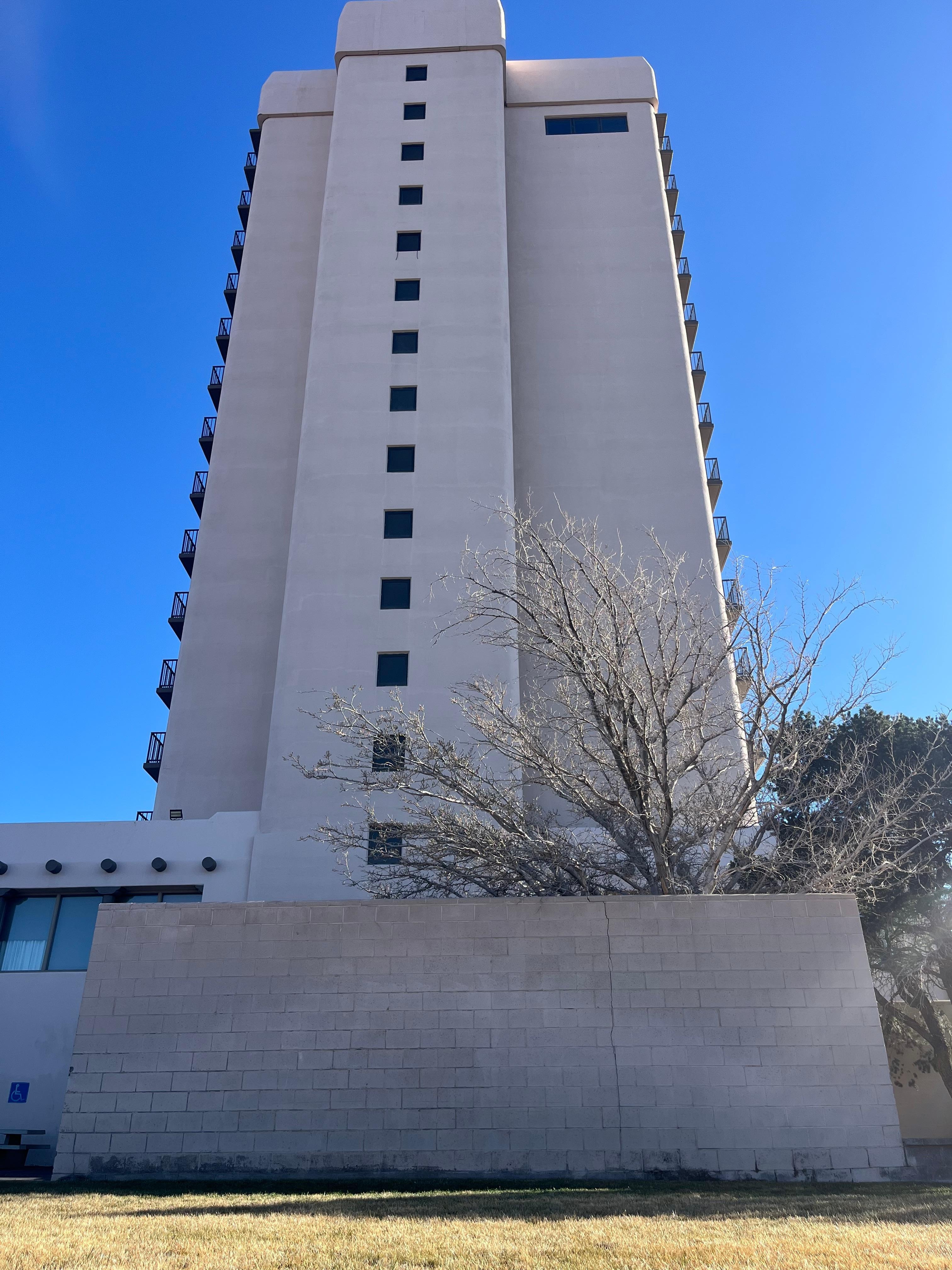 Photo from grassy area by hotel 