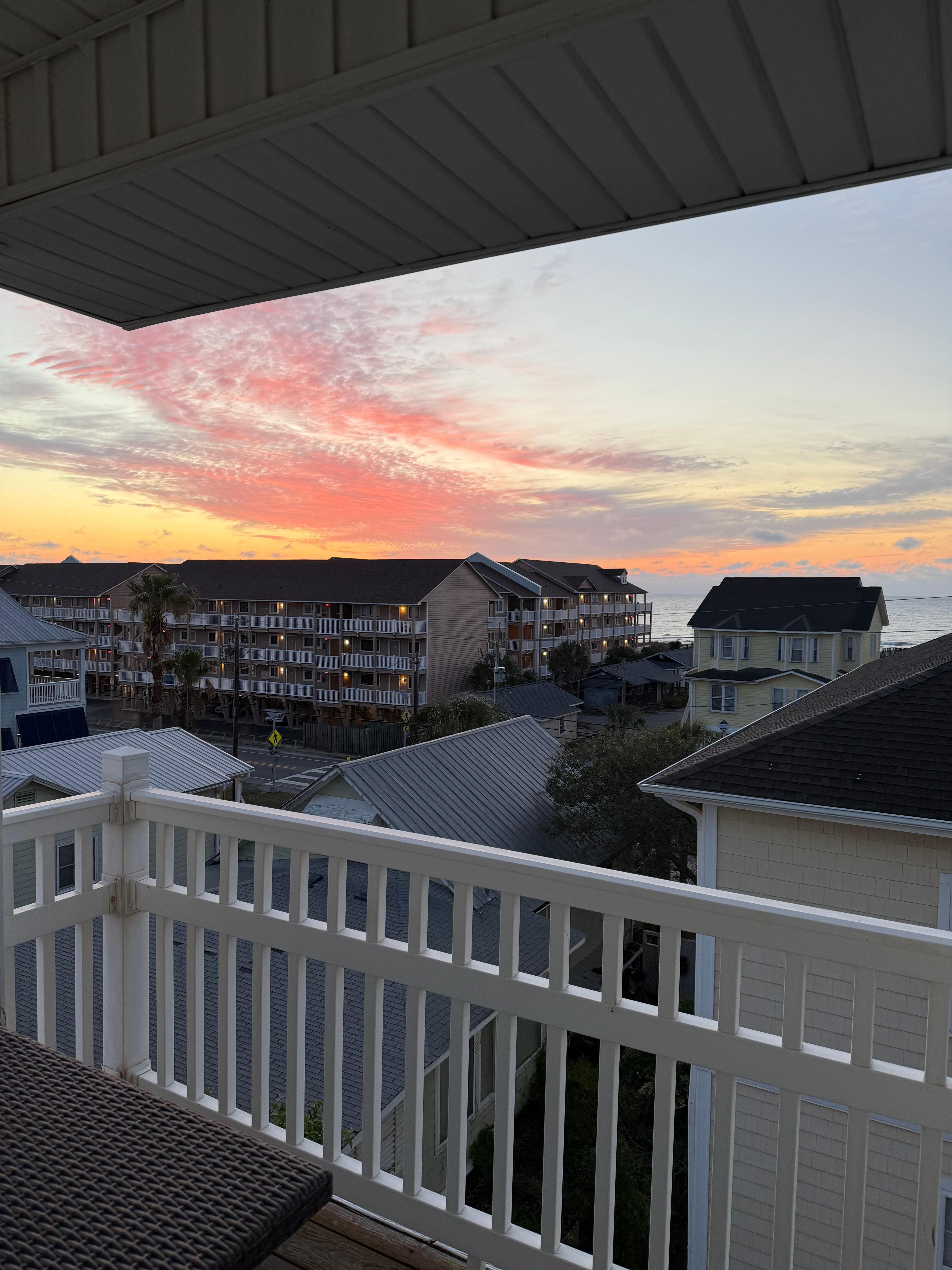 Sunrise from master bedroom balcony 