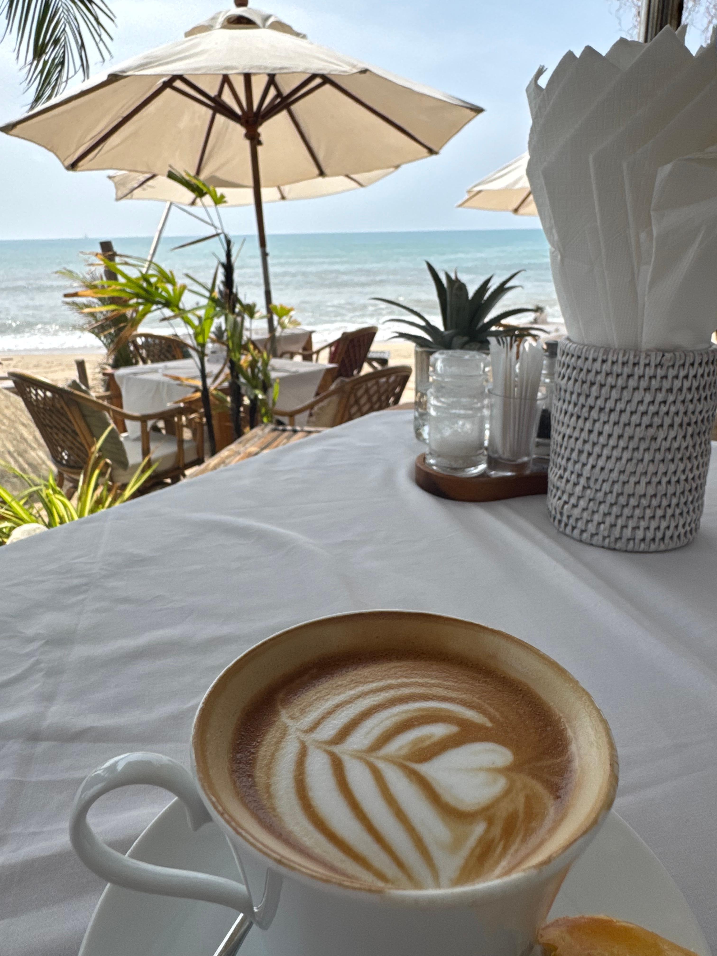 Nydelig cappuccino til frokost. 