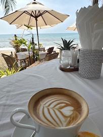 Nydelig cappuccino til frokost.